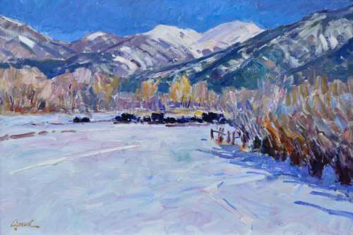 Walt Gonske Black Angus Taos NM Fine Art Painting